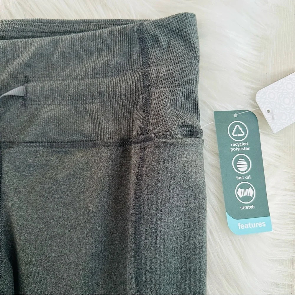 NWT MTA Sports Fast Dri Stretch Gray Recycled Materials Joggers, 14